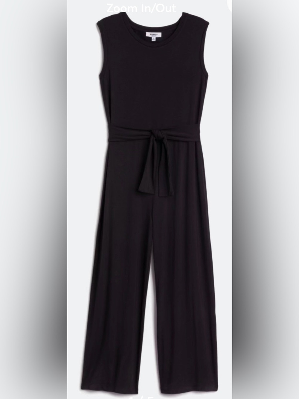 BB Dakota Black Sleeveless Wide-Leg Jumpsuit with Self Tie